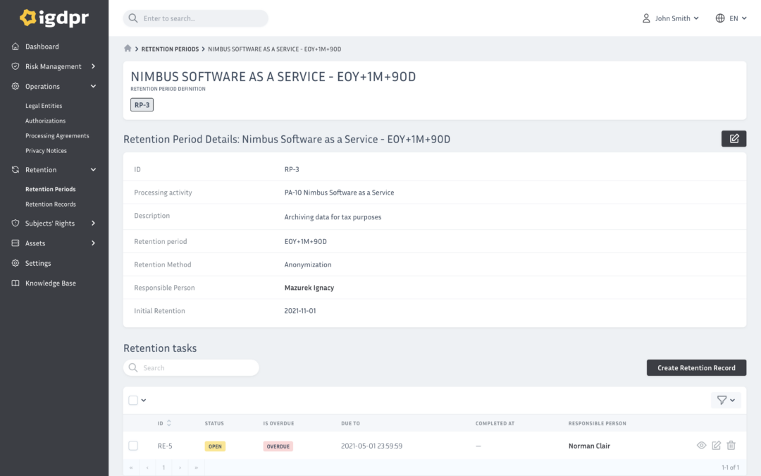 How long can personal data be stored? GDPR data retention explained